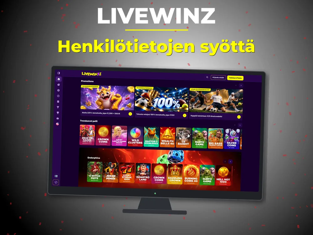 Livewinz - Henkilötietojen syöttä